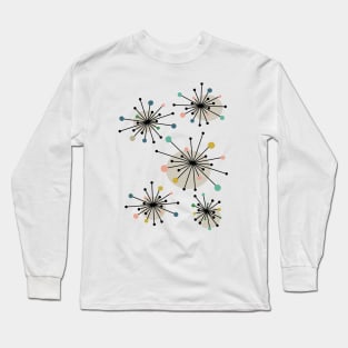 Mid Century Modern Atomic Starburst Long Sleeve T-Shirt